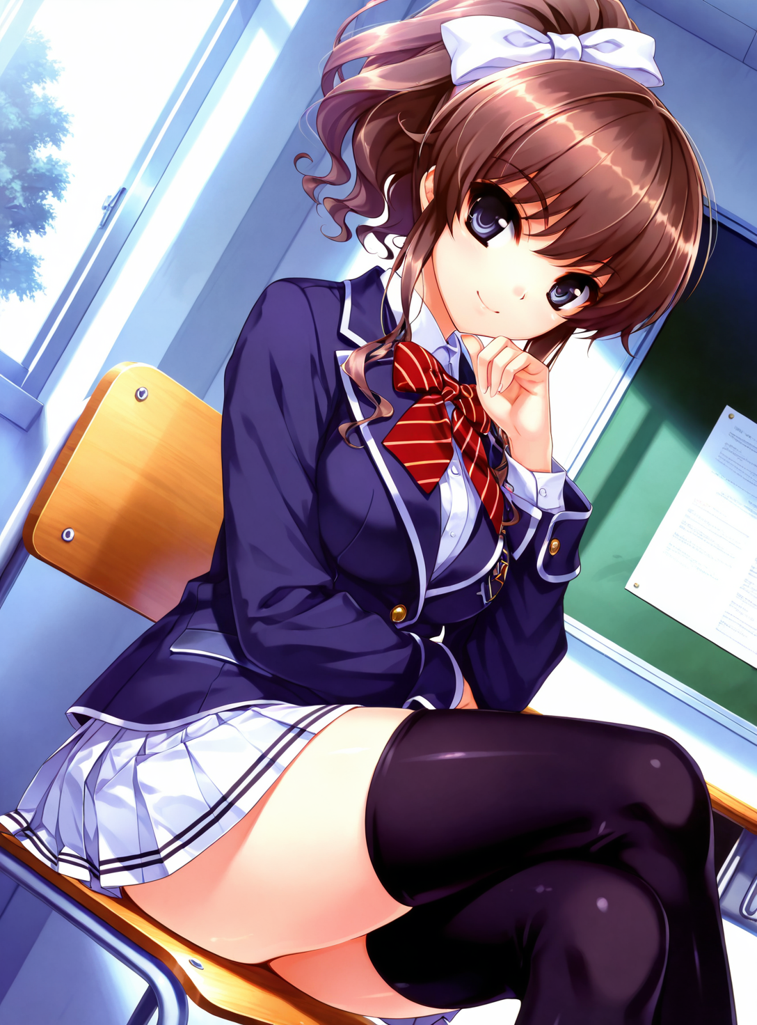 72383-1939271717-best quality,insanely BREAK_Hanamiya Nagisa, 1girl, solo, ponytail, hair bow, red bowtie, blazer, pleated skirt, thighhighs,__lo.png